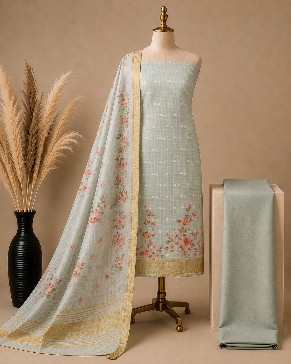 Premium Kota Cotton Printed Suit Set