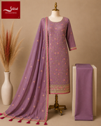 Premium Vichitra Silk Jamal Embroidered Suit Set