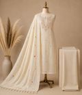 Premium Mal Chanderi Kashmiri Embroidered Suit Set
