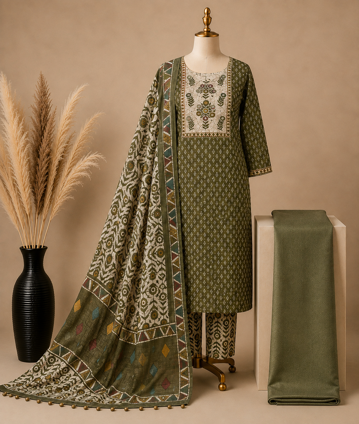 Premium Cotton Printed Suit Set