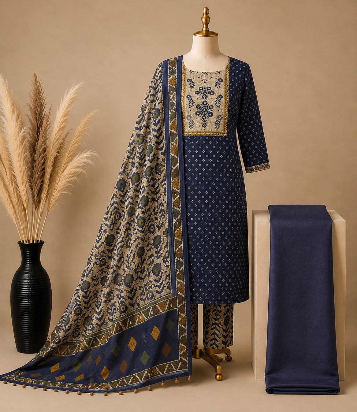 Premium Cotton Printed Suit Set