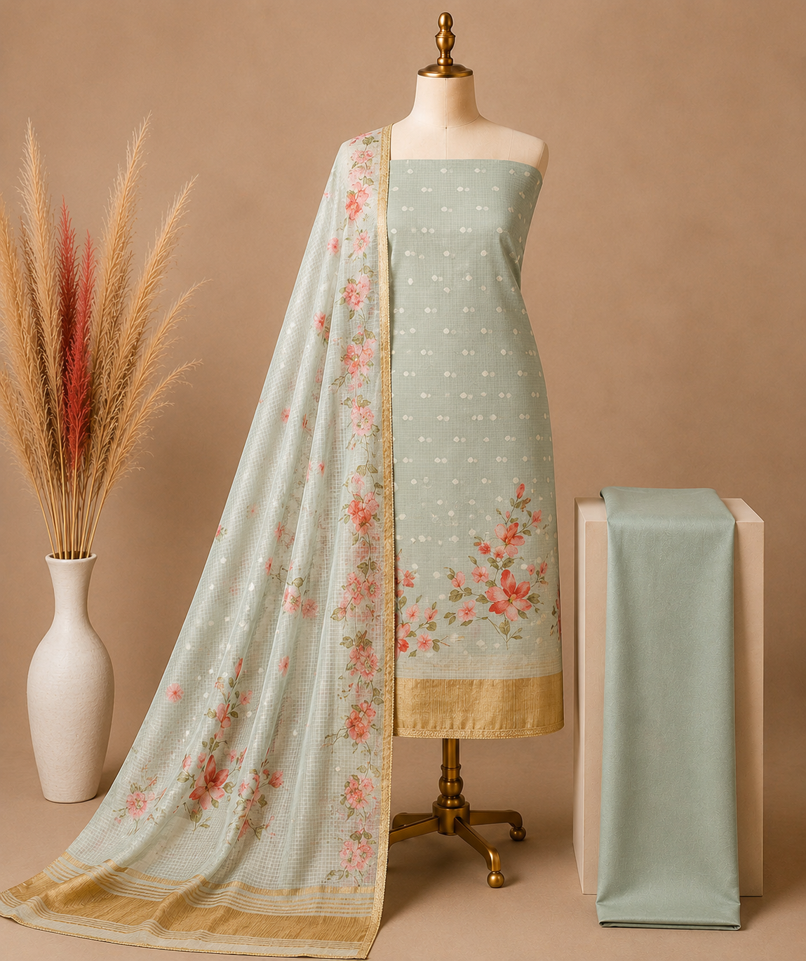 Premium Kota Cotton Printed Suit Set