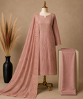 Mal Chanderi Suit Set with Moti Embroidery