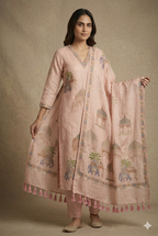 Premium Linen Printed Suit Set