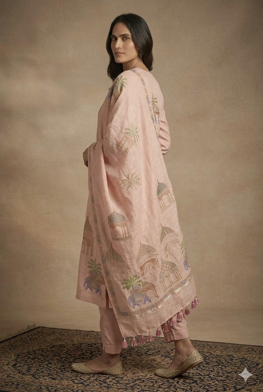 Premium Linen Printed Suit Set