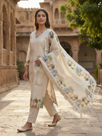 Premium Linen Printed Suit Set