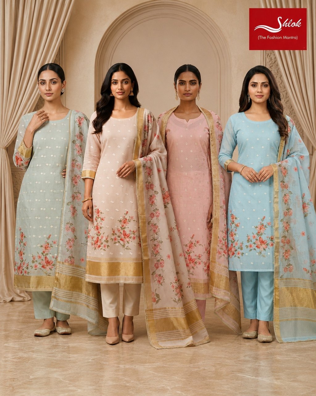 Premium Kota Cotton Printed Suit Set