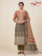 Premium Linen Silk Ari Embroidered Suit Set