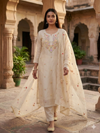 Premium Mal Chanderi Kashmiri Embroidered Suit Set